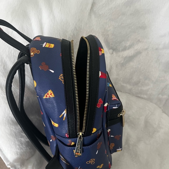 Disney Loungeparks mini blue multicolor backpack - Picture 2 of 7